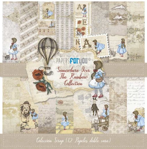 "Somewhere over the rainbow" Set 12 papeles scrapbooking – Papers for you