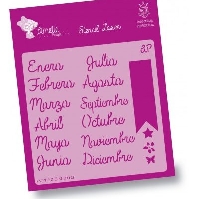 Plantilla de Stencil - Meses del año en Inglés - Amelie Orita