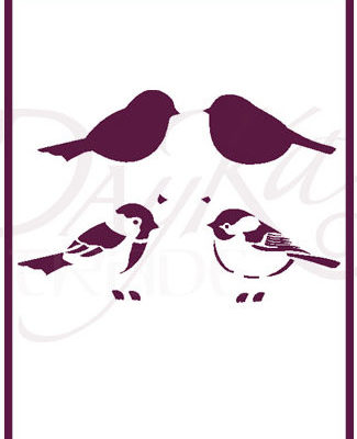 Plantilla de Stencil – Pájaro dos fases - 21x30cm – Dayka