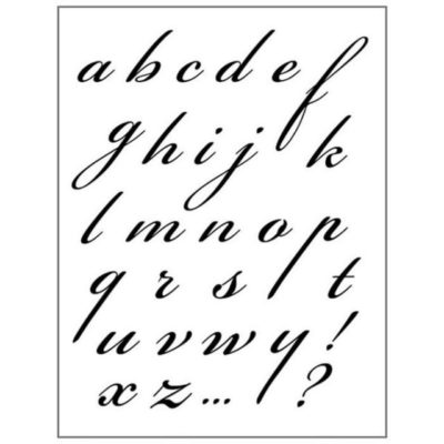 Sellos Alfabeto en cursiva - 14x18cm - Stamperia