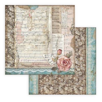 "Passion Roses and Music" Papel de scrapbooking - Stamperia